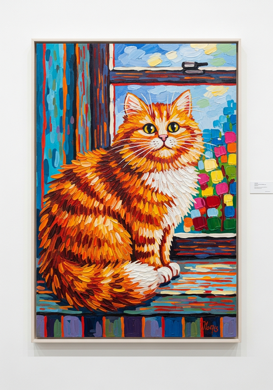 Рыжий кот — работа ученика