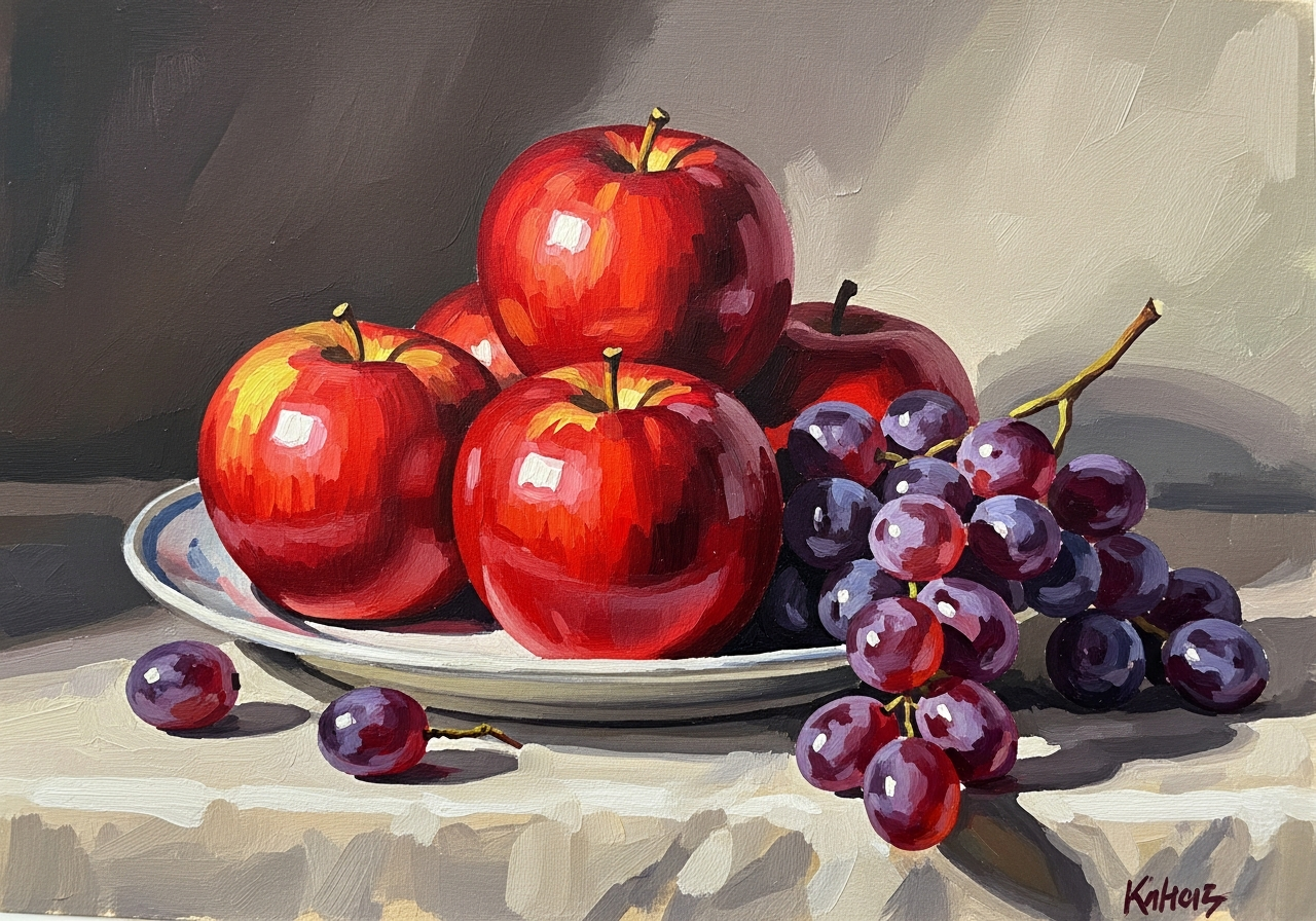 Натюрморт — работа ученика