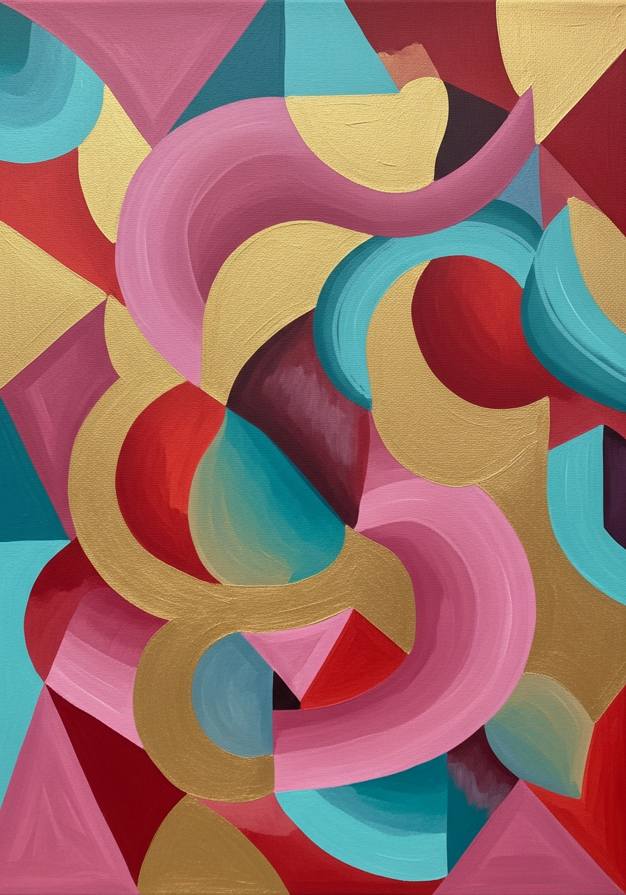 Абстракция гуашью